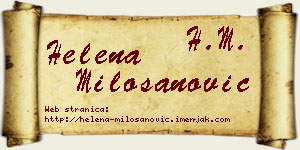 Helena Milošanović vizit kartica